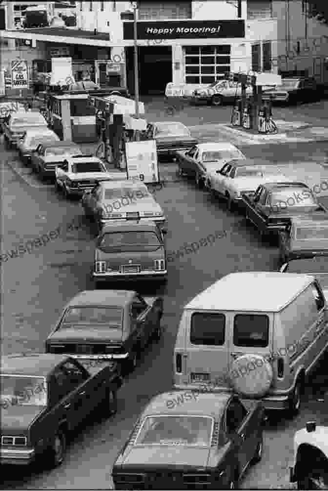 A Historical Image Depicting A Long Line Of Cars At A Gas Station During The 1970s Oil Crisis The Longest Decade George Megalogenis