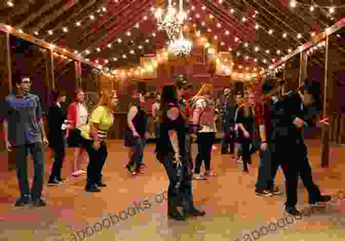 A Lively Barn Dance In Kentucky, With People Dancing And Enjoying Live Music. Barn Dances Jamborees Across Kentucky