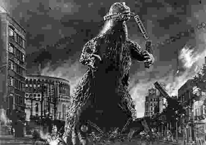 A Still From The 1954 Film Godzilla, Showing Godzilla Attacking Tokyo. Monsters In The Movies: 100 Years Of Cinematic Nightmares