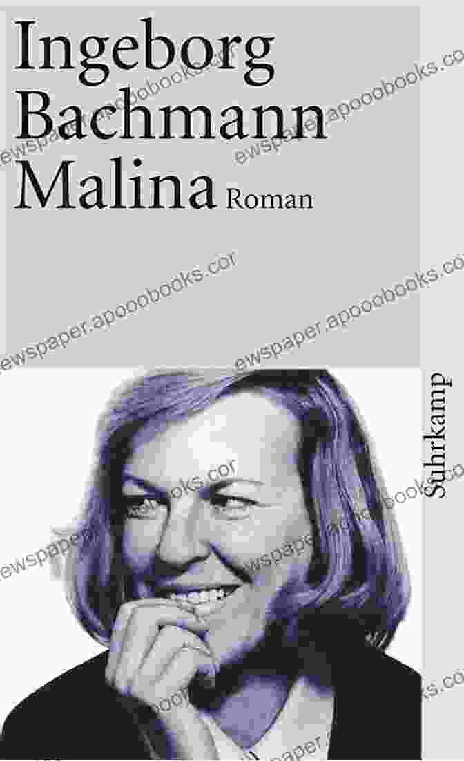 Book Cover Of Malina Ingeborg Bachmann With A Dark, Abstract Background And The Author's Name In Bold Text Malina Ingeborg Bachmann