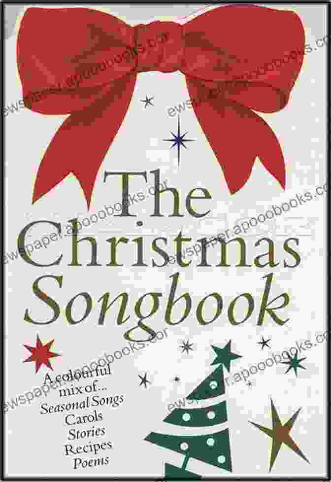 Christmas Carol Lyric Caroling Songbook Cover Art With Snowy Background And Festive Holly Decorations Christmas Carol Lyric Caroling Songbook : 30 Traditional Carols Great For Families Xmas Gift