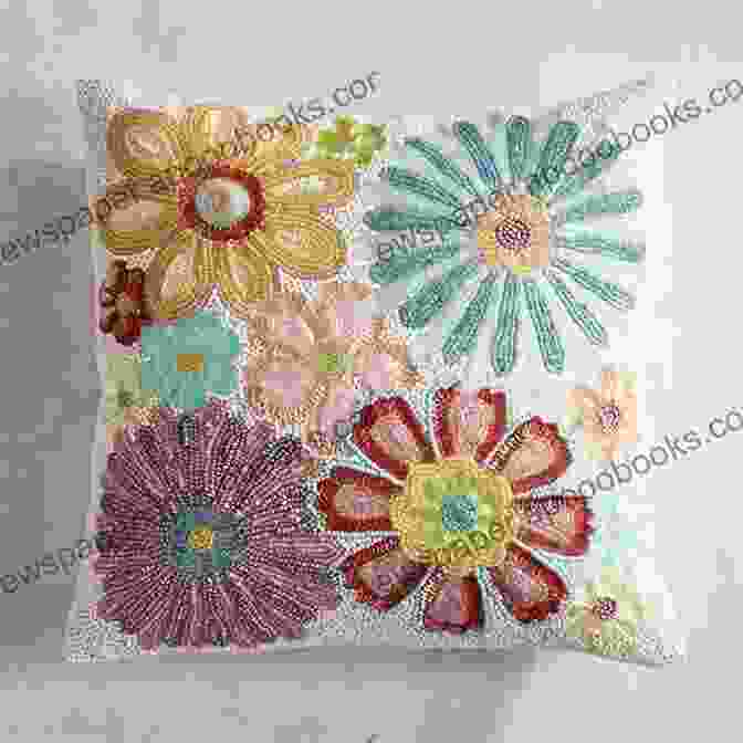 Embroidered Pillow Featuring A Mix And Match Of Whimsical Designs Snow Happy: Whimsical Embroidery Designs To Mix And Match