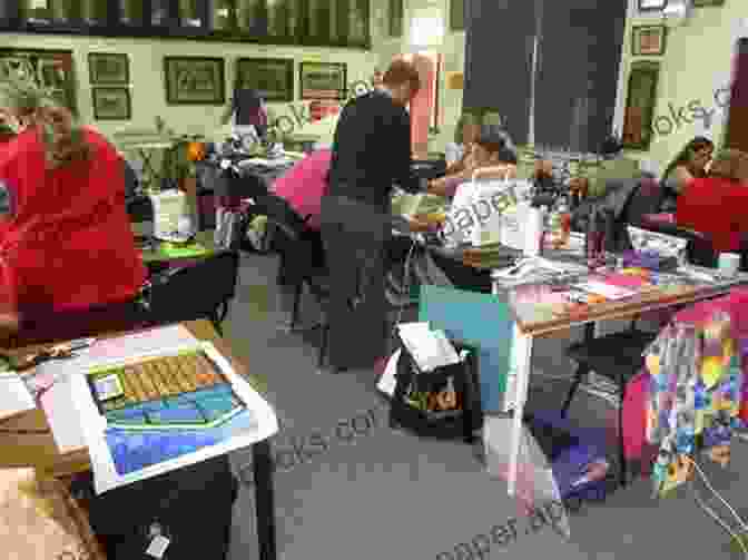 Janet Kaderli Teaching A Patchwork Workshop To Enthusiastic Students Patchwork Trail Janet Kaderli