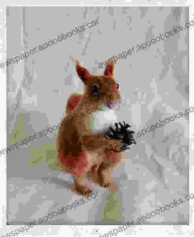 Needle Felted Squirrel Perched On A Wooden Branch, Its Lifelike Details And Fluffy Tail Adding A Touch Of Whimsy To The Scene Little Needle Felt Animals: 30 Cute And Easy To Make Kittens Puppie