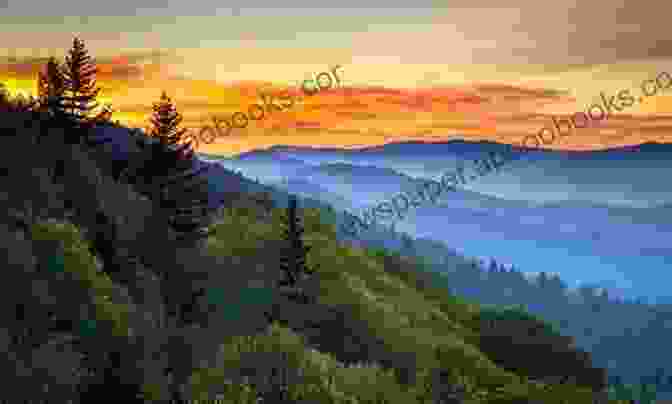 Panoramic View Of The Great Smoky Mountains, With Verdant Peaks Shrouded In Mist Permanent Camp: Poems Narratives And Renderings From The Smokies