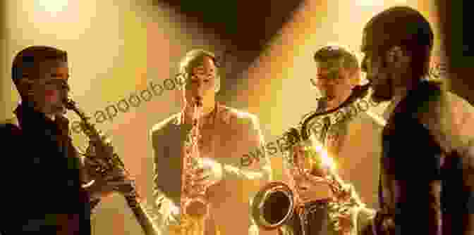 Saxophone Ensemble Performing In A Concert Hall Blues Saxophone Quartet Score Parts: An American In Paris