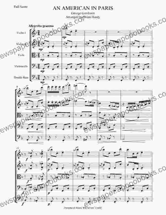 Sheet Music Of 'An American In Paris' For Saxophone Quartet George Gershwin Rhapsody In Blue And An American In Paris For Saxophone Quartet: Arranged By Giovanni Abbiati