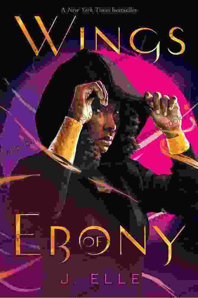 Wings Of Ebony Elle Book Cover Featuring A Majestic Black Winged Woman Soaring Through A Starlit Sky Wings Of Ebony J Elle